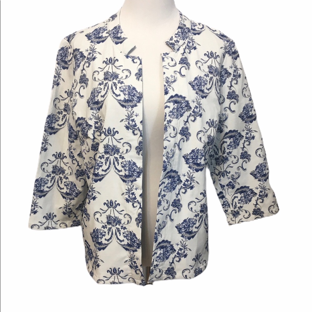 Chico's Persian Embroidered Jacket 3/4 sleeves